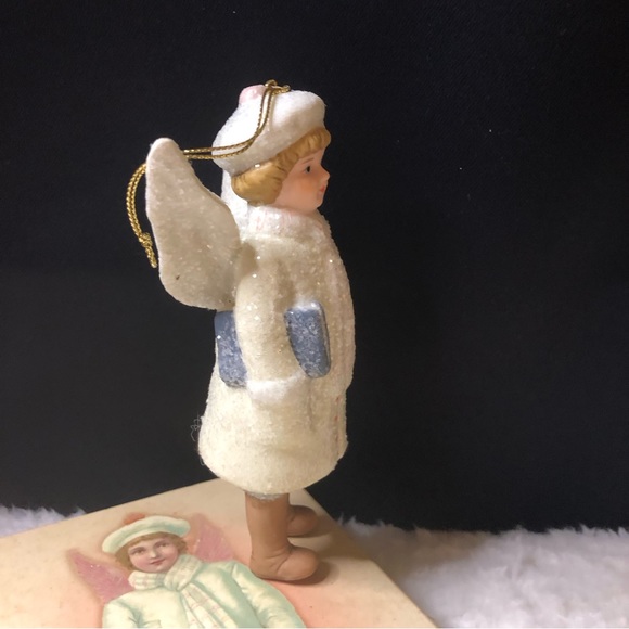 Costco's Victorian Ceramic Christmas Angel Ornament In Original Box - Picture 6 of 11